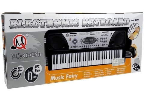 Organy Keyboard + Mikrofon Zasilacz MQ-810 MP3 Organy Keyboard + Mikrofon Zasilacz MQ-810 MP3