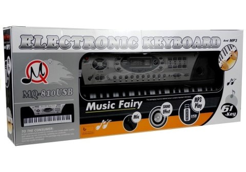 Organy Keyboard + Mikrofon Zasilacz MQ-810 MP3 Organy Keyboard + Mikrofon Zasilacz MQ-810 MP3