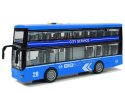 Autobus Dwupiętrowy z Napędem Frykcyjnym Dźwięk Światła 1:16 Niebieski Autobus Dwupiętrowy z Napędem Frykcyjnym Dźwięk Światła 1:16 Niebieski