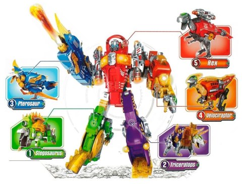 Dinobots 2w1 Dinozaur Pistolet na Strzałki Niebieski Pterosaur Tarcza Dinobots 2w1 Dinozaur Pistolet na Strzałki Niebieski Pterosaur Tarcza