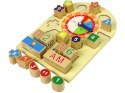 Drewniany Edukacyjny Zegar Sorter Klocki Kolorowe Liczby Drewniany Edukacyjny Zegar Sorter Klocki Kolorowe Liczby