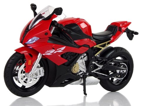 Motocykl Model BMW S1000RR Czerwony Dźwięki Światła Motocykl Model BMW S1000RR Czerwony Dźwięki Światła
