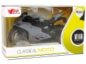 Motocykl Sportowy Szary Pomarańczowe Pasy 1:12 Napęd Pull-Back Dźwięk Światła Motocykl Sportowy Szary Pomarańczowe Pasy 1:12 Napęd Pull-Back Dźwięk Światła