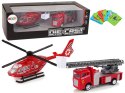 Zestaw Autek Straż Pożarna Drabina Naciąg Helikopter Zestaw Autek Straż Pożarna Drabina Naciąg Helikopter