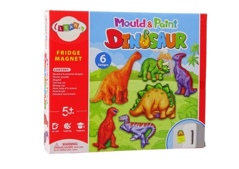 Zestaw DIY Do Malowania Dinozaury Gips Magnesy Zestaw DIY Do Malowania Dinozaury Gips Magnesy