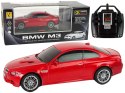 Auto R/C BMW M3 Pilot Światła 1:28 Czerwone Auto R/C BMW M3 Pilot Światła 1:28 Czerwone