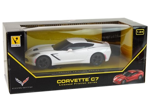 Auto Sportowe Corvette C7 1:24 Białe Auto Sportowe Corvette C7 1:24 Białe
