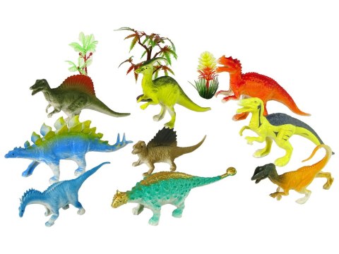 Zestaw Figurek Dinozaurów 9 sztuk Kolorowe Zestaw Figurek Dinozaurów 9 sztuk Kolorowe
