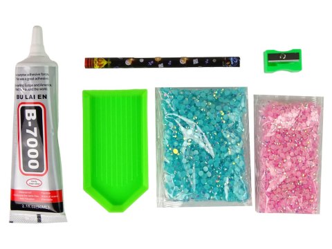 Zestaw Jednorożec DIY Diamenty Kryształki Błękitny Zestaw Jednorożec DIY Diamenty Kryształki Błękitny