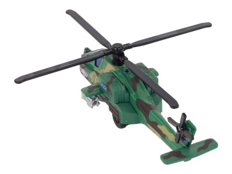Helikopter Wojskowy Śmigłowiec Militarny Aluminiowy Mix Dźwięk Światła Helikopter Wojskowy Śmigłowiec Militarny Aluminiowy Mix Dźwięk Światła