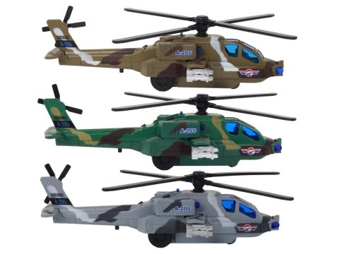 Helikopter Wojskowy Śmigłowiec Militarny Aluminiowy Mix Dźwięk Światła Helikopter Wojskowy Śmigłowiec Militarny Aluminiowy Mix Dźwięk Światła