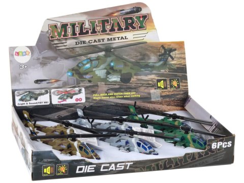 Helikopter Wojskowy Śmigłowiec Militarny Aluminiowy Mix Dźwięk Światła Helikopter Wojskowy Śmigłowiec Militarny Aluminiowy Mix Dźwięk Światła