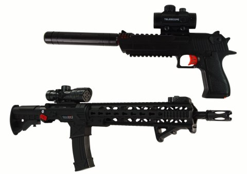 Karabin Pistolet na Kulki Wodne Akcesoria Czarny Karabin Pistolet na Kulki Wodne Akcesoria Czarny