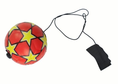 Piłka Nożna PU Na Gumce Jojo Do Odbijania 6 cm Czerwona Gwiazdki Piłka Nożna PU Na Gumce Jojo Do Odbijania 6 cm Czerwona Gwiazdki