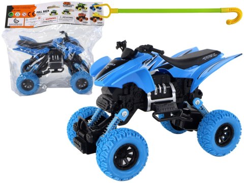 Pojazd Terenowy Pchacz Quad XC Gumowe Koła Niebieski Pojazd Terenowy Pchacz Quad XC Gumowe Koła Niebieski