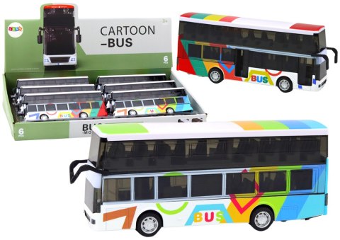 Autobus Dwupiętrowy Z Napędem Metalowy Kolorowy Światła Dźwięki Autobus Dwupiętrowy Z Napędem Metalowy Kolorowy Światła Dźwięki