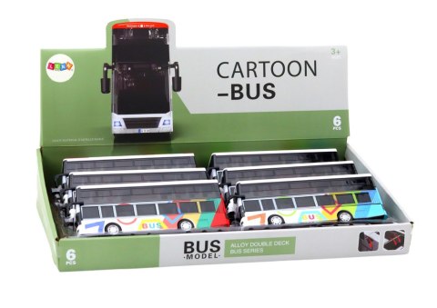 Autobus Dwupiętrowy Z Napędem Metalowy Kolorowy Światła Dźwięki Autobus Dwupiętrowy Z Napędem Metalowy Kolorowy Światła Dźwięki