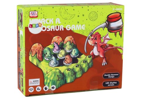 Gra Wack-A-Mole Dinozaury Plansza Młotki Zielona Światła Dźwięki Gra Wack-A-Mole Dinozaury Plansza Młotki Zielona Światła Dźwięki