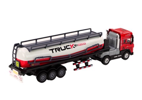 Ciężarówka Z Przyczepą TIR Cysterna 1:24 Auto Ciężarowe Czerwone Dźwięki Ciężarówka Z Przyczepą TIR Cysterna 1:24 Auto Ciężarowe Czerwone Dźwięki