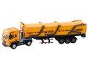 Ciężarówka Z Przyczepą TIR Pojazd Transportowy 1:24 Dźwięki Światła Żółta Ciężarówka Z Przyczepą TIR Pojazd Transportowy 1:24 Dźwięki Światła Żółta