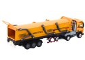 Ciężarówka Z Przyczepą TIR Pojazd Transportowy 1:24 Dźwięki Światła Żółta Ciężarówka Z Przyczepą TIR Pojazd Transportowy 1:24 Dźwięki Światła Żółta