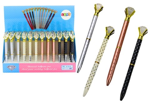 Długopis Z Diamentem W Kropki Niebieski Wkład 0.7mm Mix Długopis Z Diamentem W Kropki Niebieski Wkład 0.7mm Mix