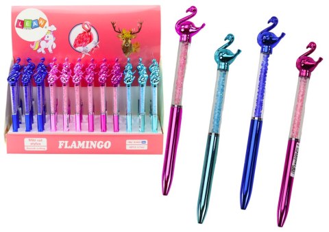 Długopis Z Flamingiem Diamenciki Niebieski Wkład 0.7mm Mix Długopis Z Flamingiem Diamenciki Niebieski Wkład 0.7mm Mix