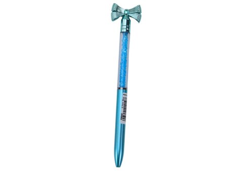 Długopis Z Kokardką Diamenciki Niebieski Wkład 0.7mm Mix Długopis Z Kokardką Diamenciki Niebieski Wkład 0.7mm Mix