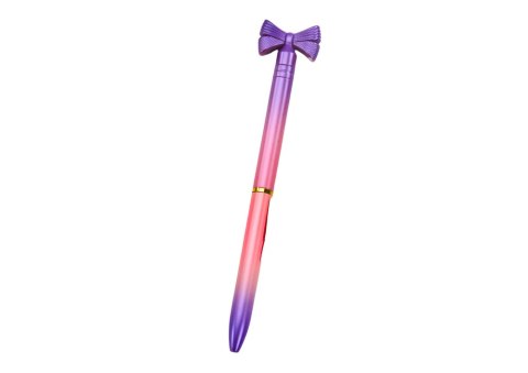 Długopis Z Kokardką Kolorowy Niebieski Wkład 0.7mm Mix Długopis Z Kokardką Kolorowy Niebieski Wkład 0.7mm Mix