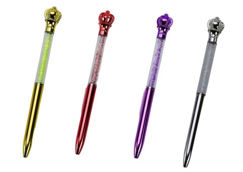 Długopis Z Koroną Diamenciki Niebieski Wkład 0.7mm Mix Długopis Z Koroną Diamenciki Niebieski Wkład 0.7mm Mix