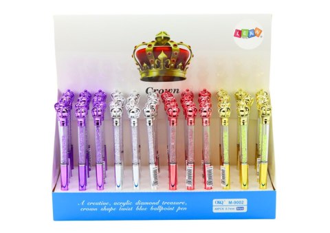 Długopis Z Koroną Diamenciki Niebieski Wkład 0.7mm Mix Długopis Z Koroną Diamenciki Niebieski Wkład 0.7mm Mix
