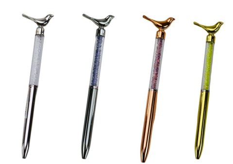 Długopis Z Ptakiem Diamenciki Niebieski Wkład 0.7mm Mix Długopis Z Ptakiem Diamenciki Niebieski Wkład 0.7mm Mix