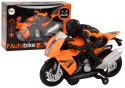 Motor Z Motocyklistą Światła Dźwięki Czujnik Przeszkód Pomarańczowy Motor Z Motocyklistą Światła Dźwięki Czujnik Przeszkód Pomarańczowy
