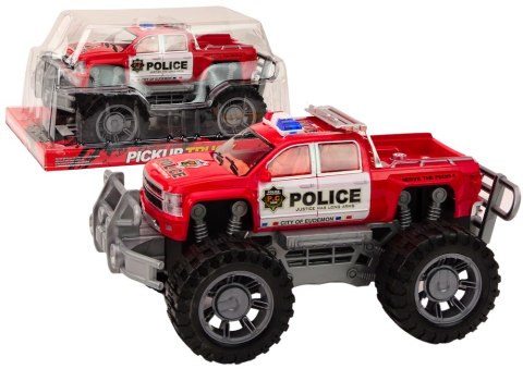 Samochód Policyjny Pickup Czerwony Terenowy Wóz Policji Samochód Policyjny Pickup Czerwony Terenowy Wóz Policji