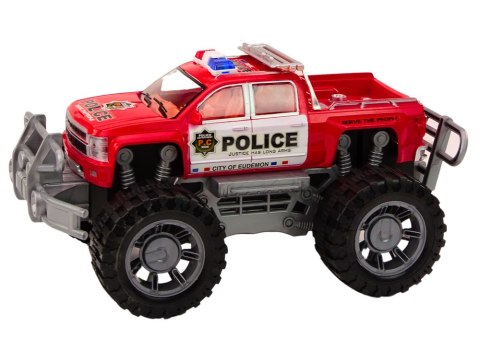 Samochód Policyjny Pickup Czerwony Terenowy Wóz Policji Samochód Policyjny Pickup Czerwony Terenowy Wóz Policji