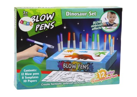Zestaw Kreatywny Dmuchane Flamastry Pisaki Dinozaury Zestaw Kreatywny Dmuchane Flamastry Pisaki Dinozaury