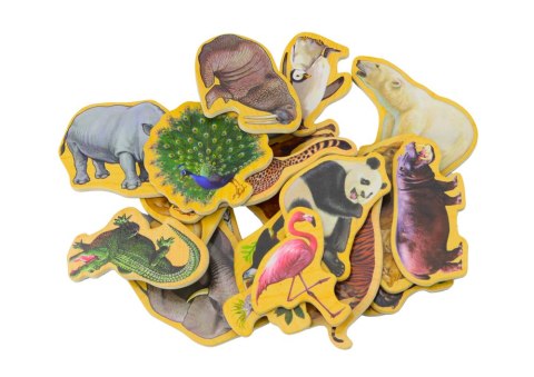 Zestaw Magnesy Drewniane Dzikie Zwierzęta Safari 20 Sztuk Zestaw Magnesy Drewniane Dzikie Zwierzęta Safari 20 Sztuk