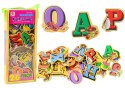 Zestaw Magnesy Drewniane Literki Obrazki 26 Sztuk Zestaw Magnesy Drewniane Literki Obrazki 26 Sztuk