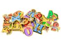 Zestaw Magnesy Drewniane Literki Obrazki 26 Sztuk Zestaw Magnesy Drewniane Literki Obrazki 26 Sztuk
