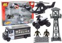 Zestaw Policyjny Wóz Quad Figurki Helikopter Światła Dźwięki Zestaw Policyjny Wóz Quad Figurki Helikopter Światła Dźwięki