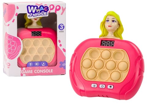 Gra Pop-It Wac A Mole Lalka Światła Dźwięki Różowa Sensoryczna Gra Pop-It Wac A Mole Lalka Światła Dźwięki Różowa Sensoryczna