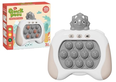 Gra Sensoryczna Triceratops Pop It Na Baterie Światła Dźwięki Szara Gra Sensoryczna Triceratops Pop It Na Baterie Światła Dźwięki Szara