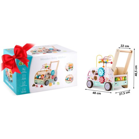 Drewniany chodzik pchacz z lodami RK-873 Ricokids Drewniany chodzik pchacz z lodami RK-873 Ricokids