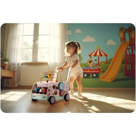 Drewniany chodzik pchacz z lodami RK-873 Ricokids Drewniany chodzik pchacz z lodami RK-873 Ricokids