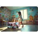 Drewniany chodzik pchacz z lodami RK-873 Ricokids Drewniany chodzik pchacz z lodami RK-873 Ricokids