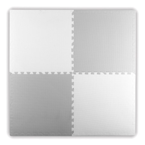 Duża mata piankowa, puzzle 4 szt białe i szare Duża mata piankowa, puzzle 4 szt białe i szare