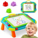 Znikopis tablica + stolik do rysowania Ricokids - niebieski Znikopis tablica + stolik do rysowania Ricokids - niebieski