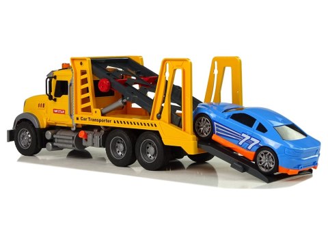 Samochód Transportowy Laweta Pomoc Rampa Żółty Dźwięki Światła Samochód Transportowy Laweta Pomoc Rampa Żółty Dźwięki Światła