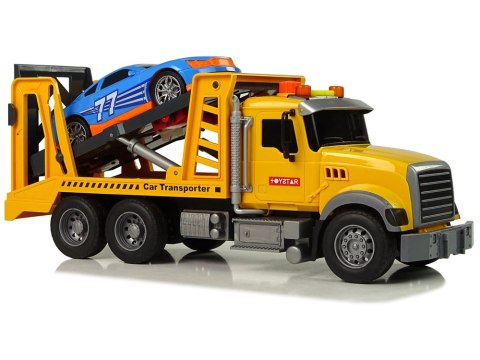 Samochód Transportowy Laweta Pomoc Rampa Żółty Dźwięki Światła Samochód Transportowy Laweta Pomoc Rampa Żółty Dźwięki Światła