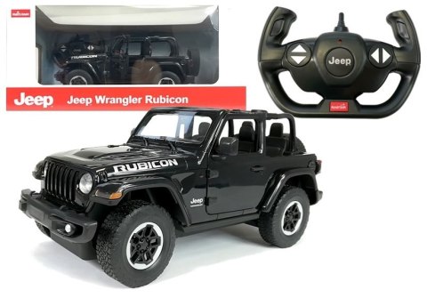Auto R/C Jeep Wrangler Rubicon 1:14 Rastar Czarny Auto R/C Jeep Wrangler Rubicon 1:14 Rastar Czarny